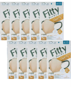 Fitty style fit立體口罩 Honey beige (10包裝）